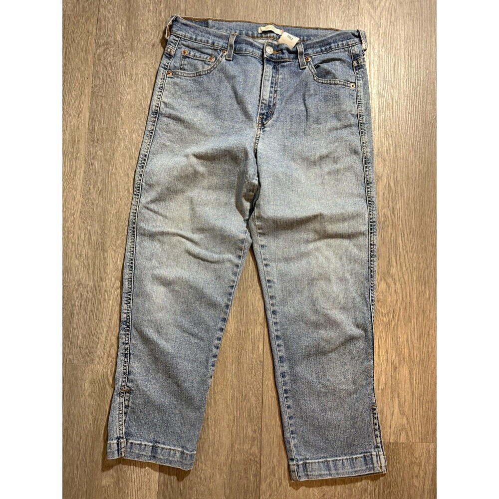 Levis Jeans Classic Capris Women's Denim Stretch Size 16 Blue
